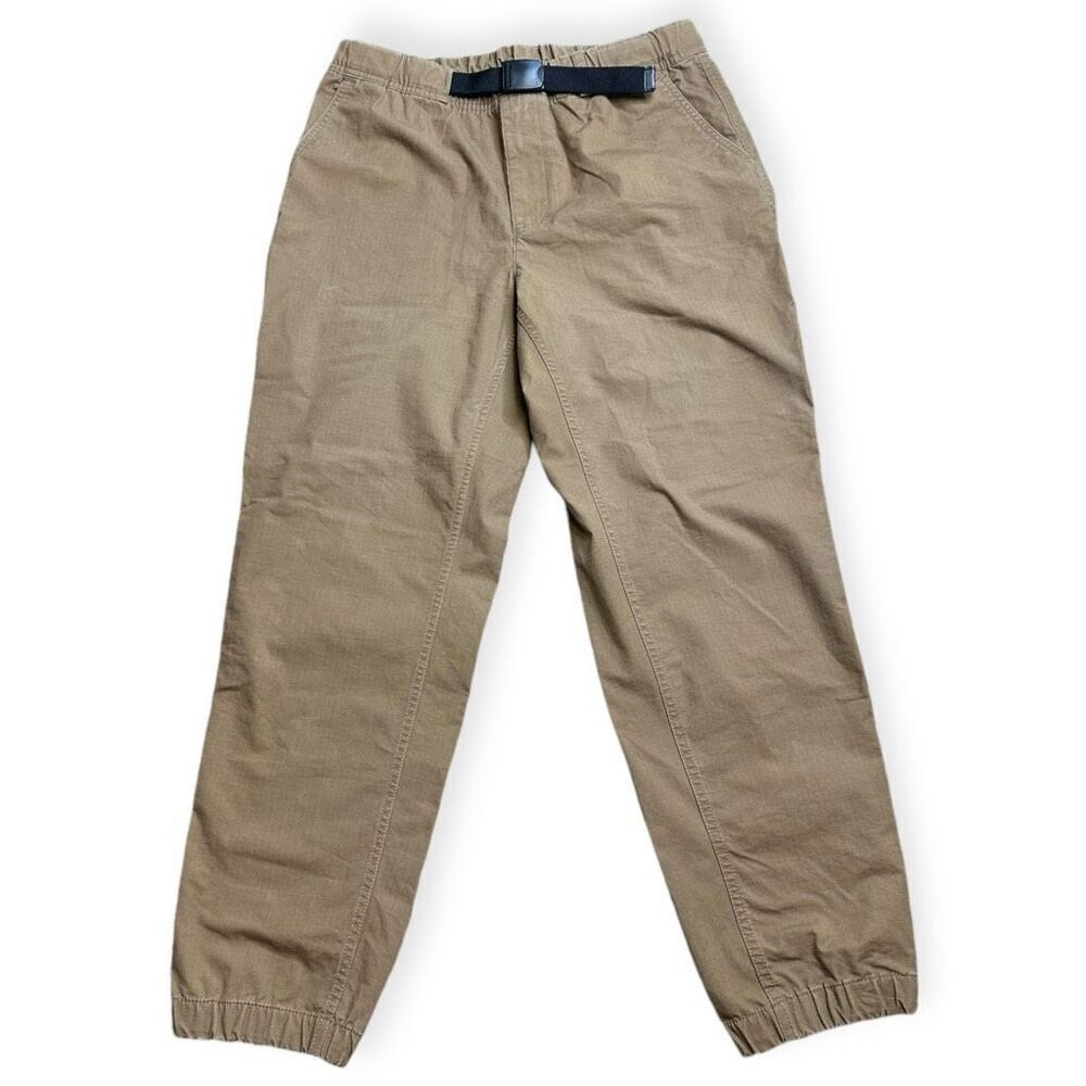 Free Assembly Men's Khaki Pull On Buckle Jogger Pants Size Medium